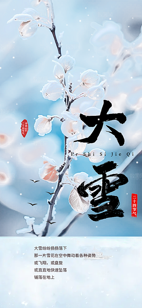 节气大雪宣传活动海报
