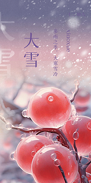 二十四节气大雪宣传活动海报