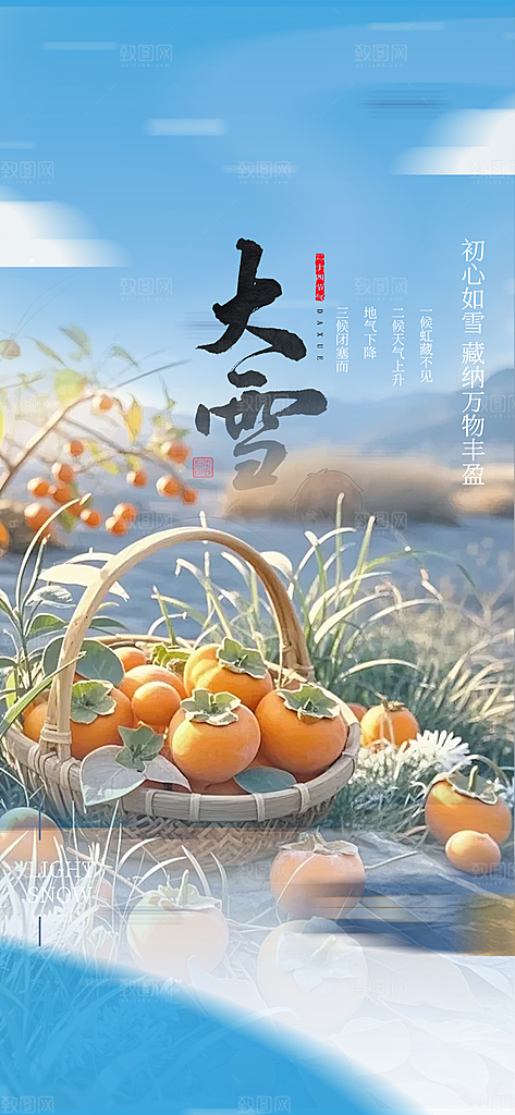 节气大雪宣传活动海报