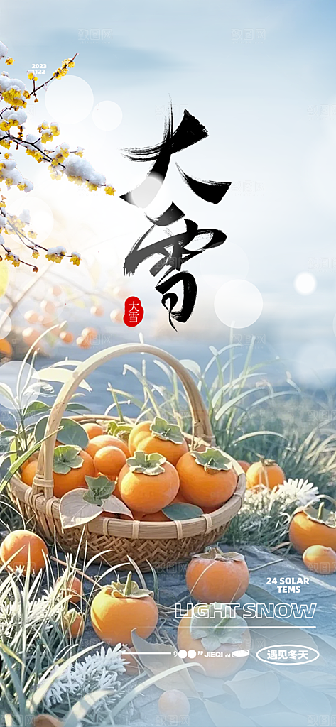 节气大雪宣传活动海报