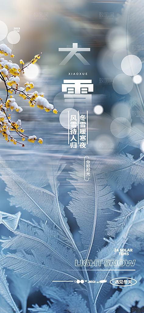 节气大雪宣传活动海报