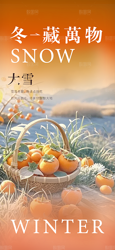 节气大雪宣传活动海报