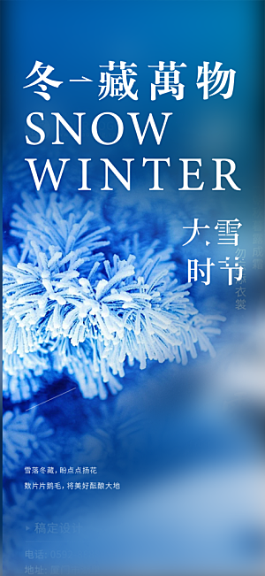节气大雪宣传活动海报