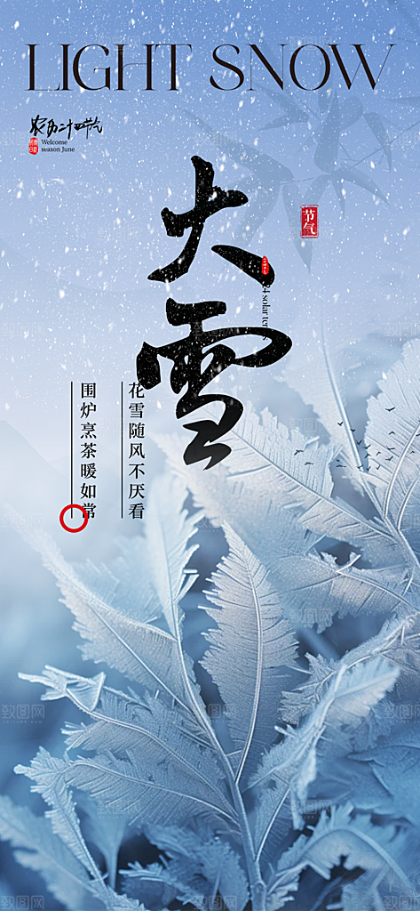 节气大雪宣传活动海报