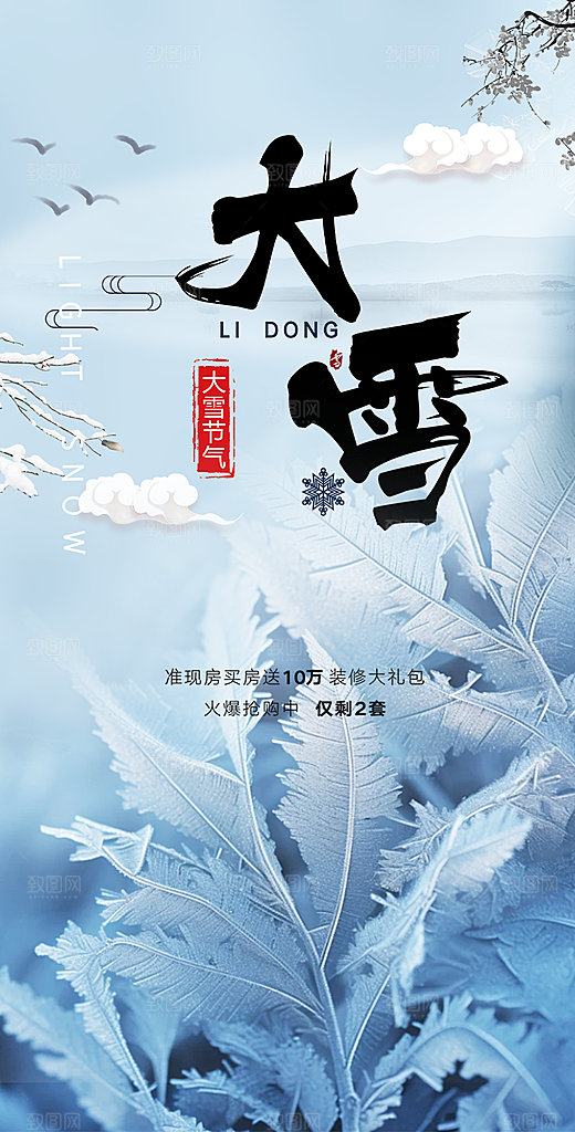 二十四节气大雪宣传活动海报