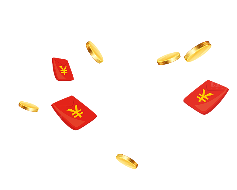 创意金币财富素材免扣PNG元素