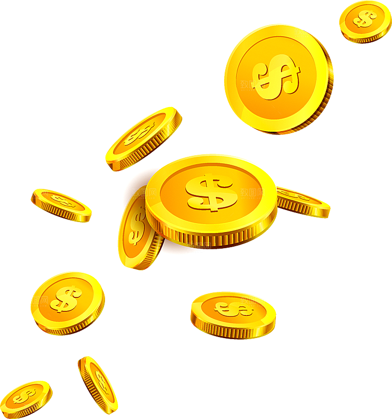 金币财富素材免扣PNG元素