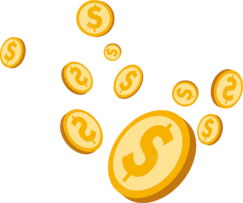 金币财富素材免扣PNG元素