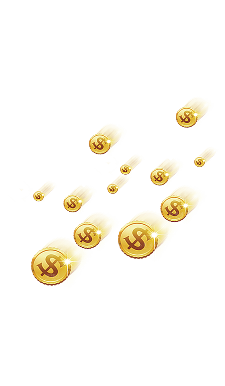 创意金币财富素材免扣PNG元素
