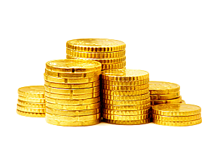 创意金币财富素材免扣PNG元素