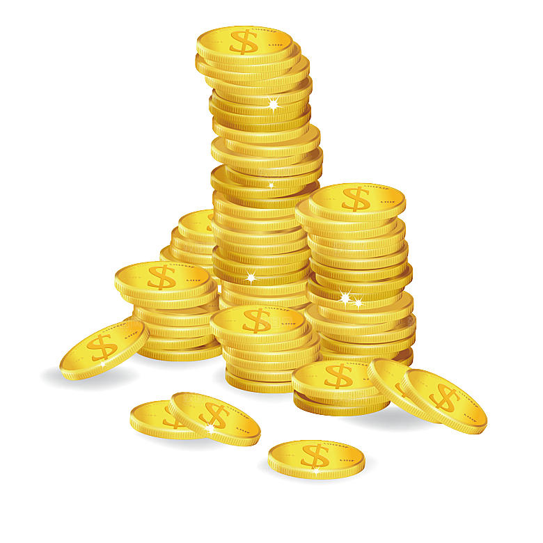 创意金币财富素材免扣PNG元素