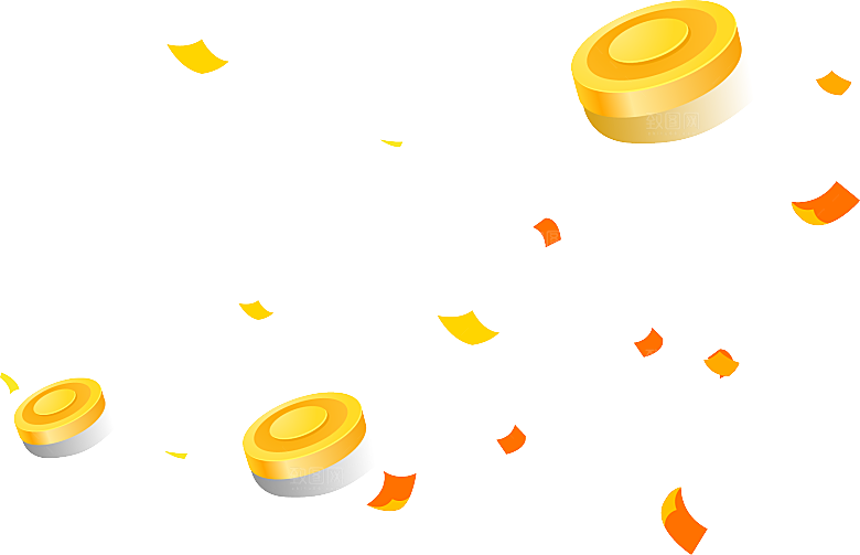 创意金币财富素材免扣PNG元素