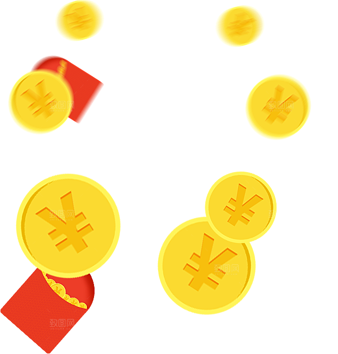 创意金币财富素材免扣PNG元素