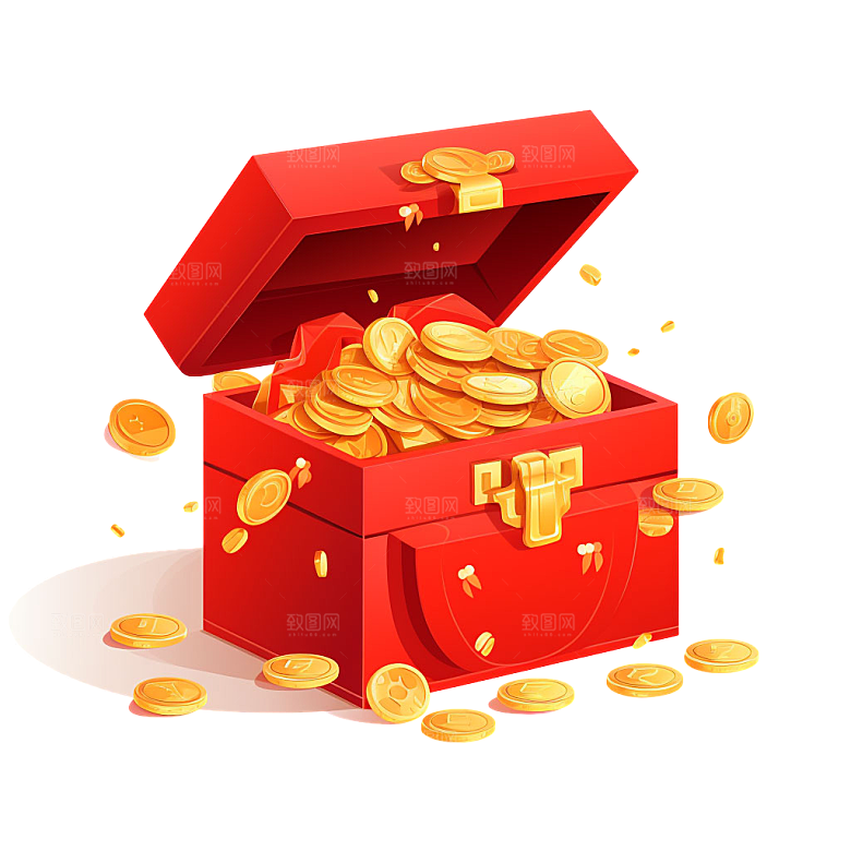 创意金币财富免扣PNG元素
