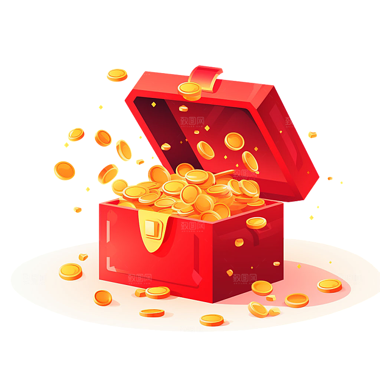 创意金币财富免扣PNG元素
