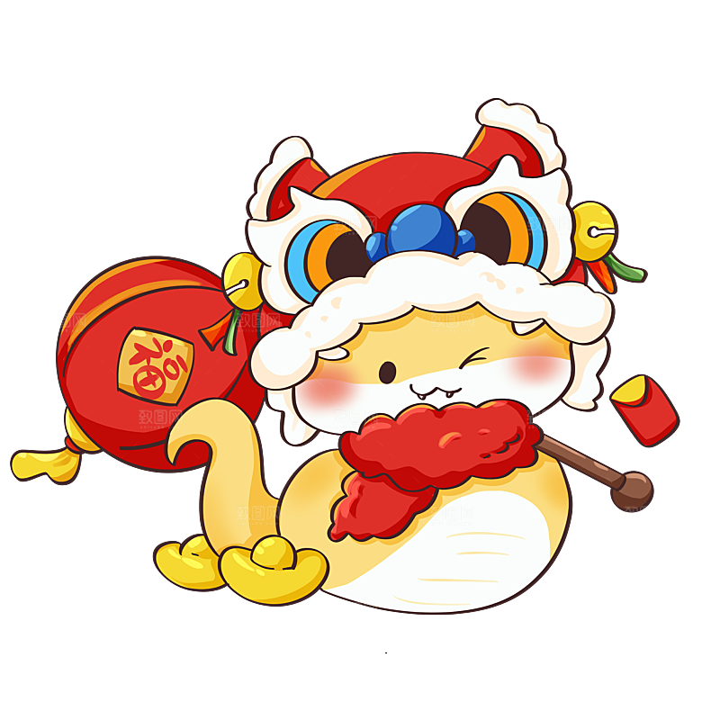 创意卡通新年蛇年文化蛇PNG元素