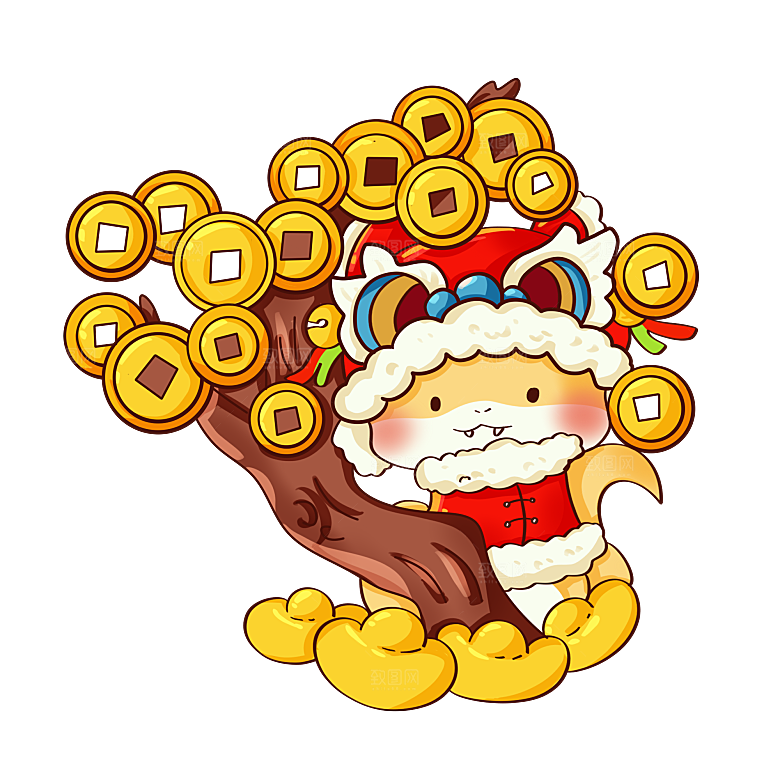 创意卡通新年蛇年文化蛇PNG元素