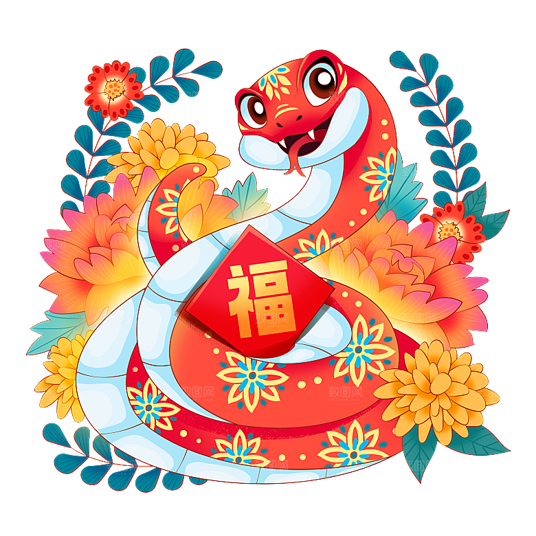 新年蛇年文化蛇PNG元素