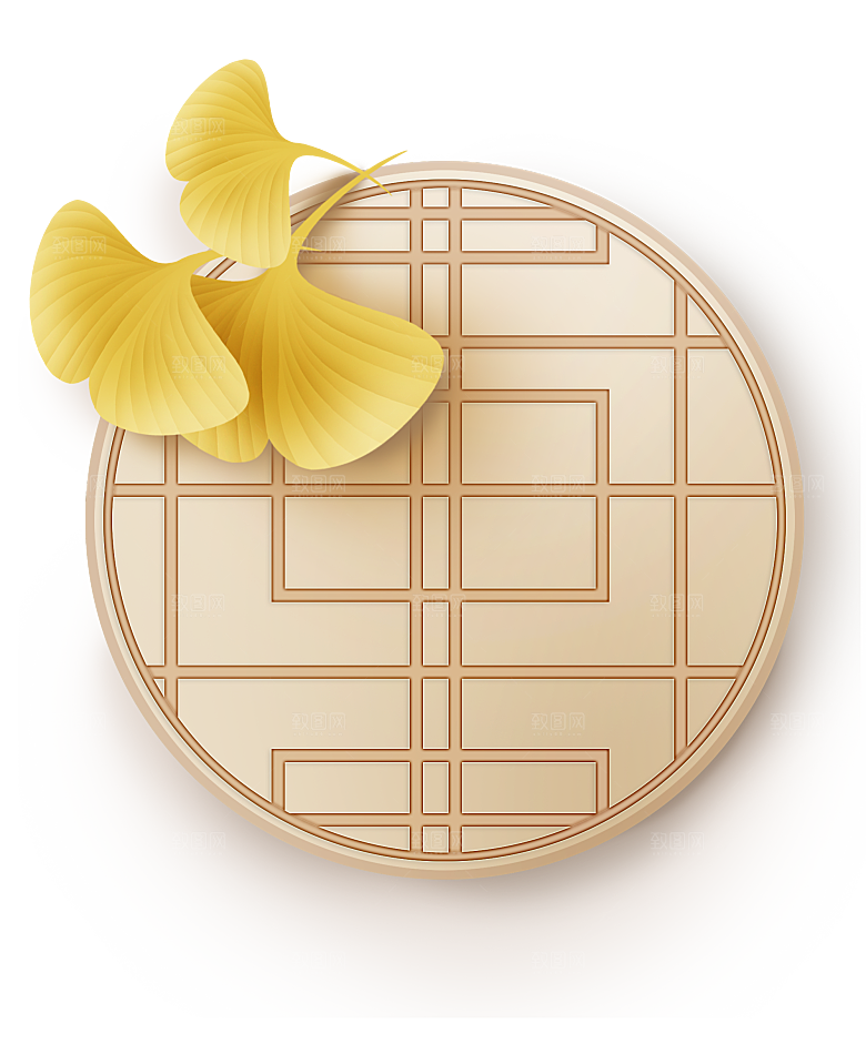 秋天金色落叶素材元素
