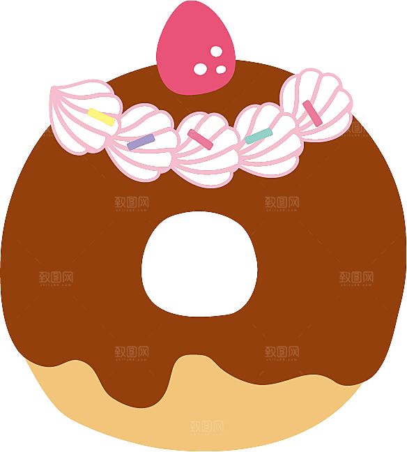 创意美食美味甜品甜点PNG元素素材