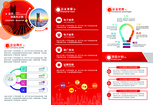 企业宣传画册3折页模板海报手册公司简介