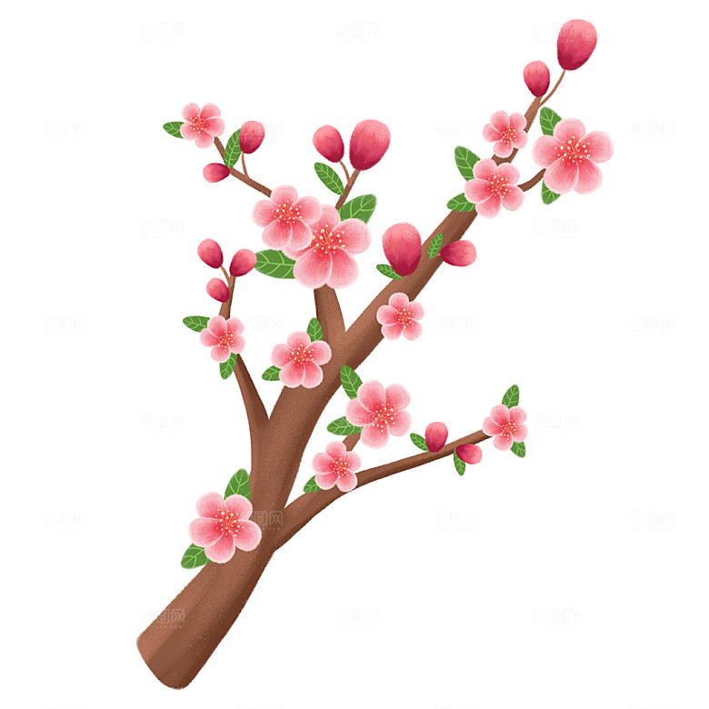 手绘中式清明节青团山水人物春天绿色元素