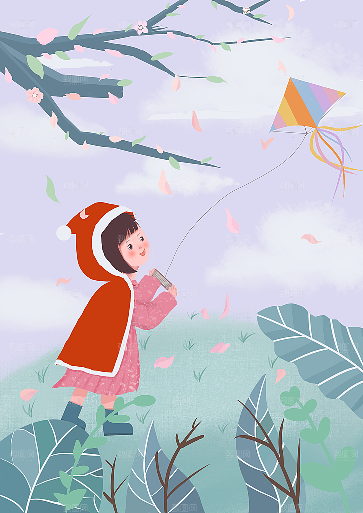 圣诞节插画宣传素材设计