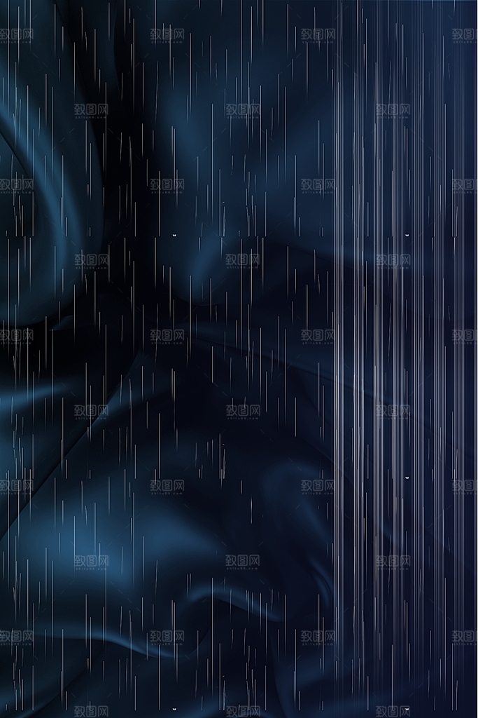 二十四节气雨水背景海报插画