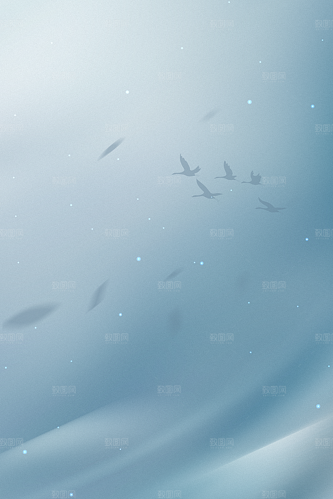 二十四节气雨水背景海报插画