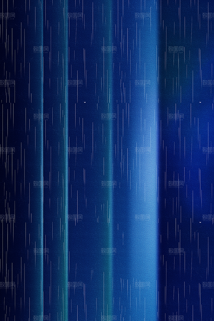 二十四节气雨水背景海报插画