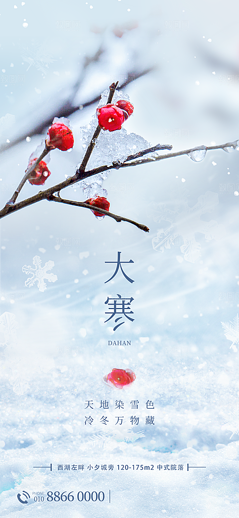 大寒节气海报设计素材
