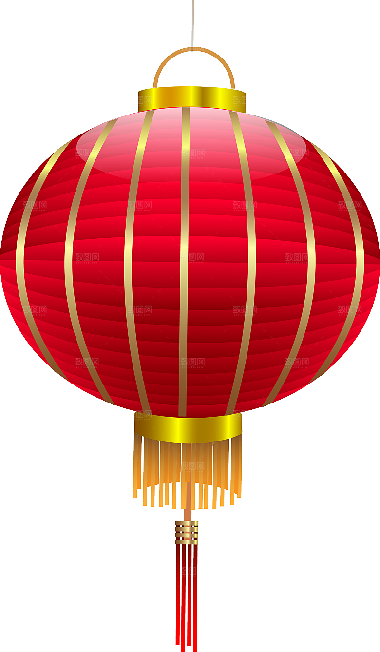 创意新年灯笼素材元素