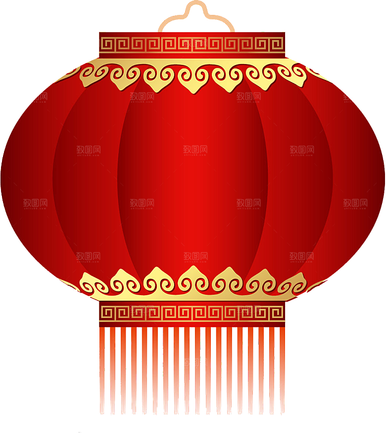 创意新年灯笼素材元素