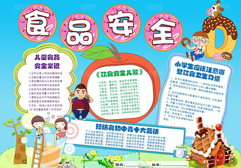 食品安全教育小报