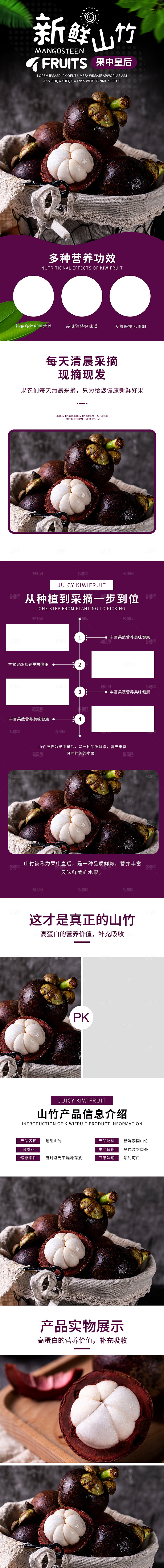 简约大气新鲜水果详情页模版