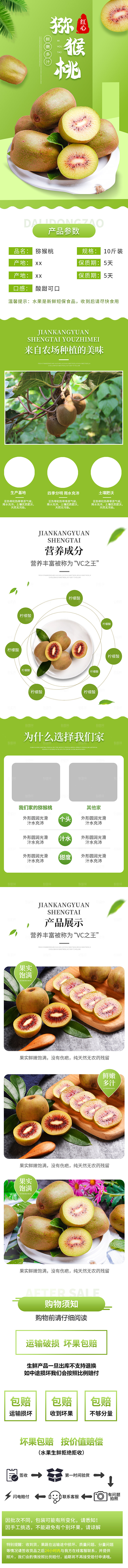 简约大气新鲜水果详情页模版