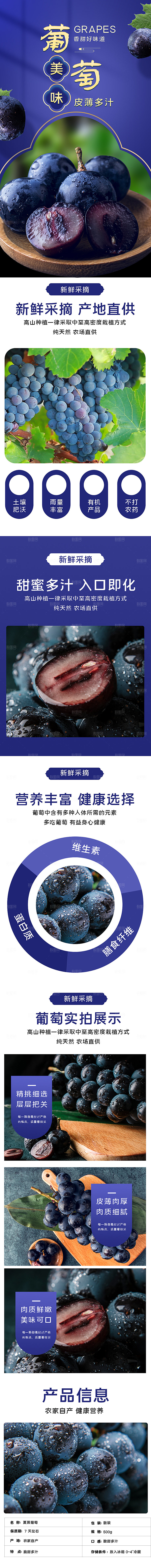 简约大气新鲜水果详情页模版