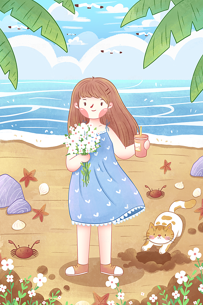 二十四节气中国传统节日立夏插画海报