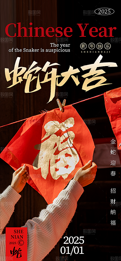 蛇年宣传海报设计素材