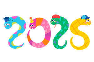 2025蛇年新年窗花免扣素材