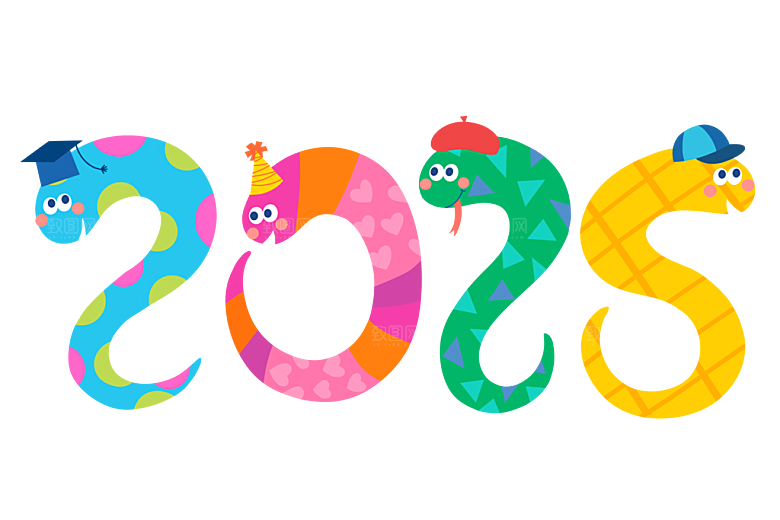 2025蛇年新年窗花免扣素材