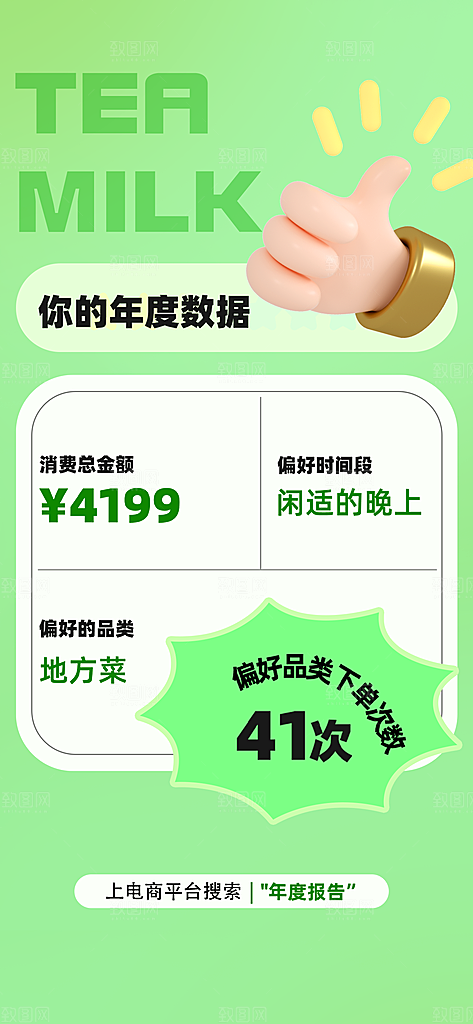 年度回顾年终报告全年末总结手机H5海报