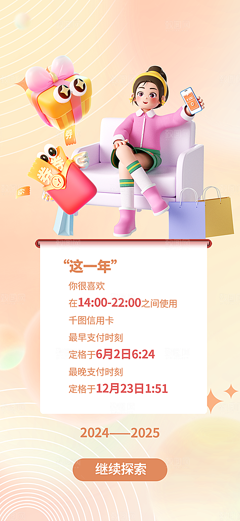 年度回顾年终报告全年末总结手机H5海报