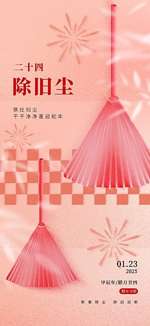 高档蛇年春节习俗宣传海报
