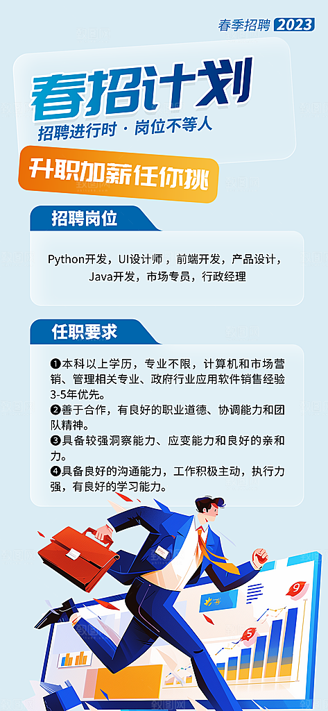 招聘招人诚聘海报