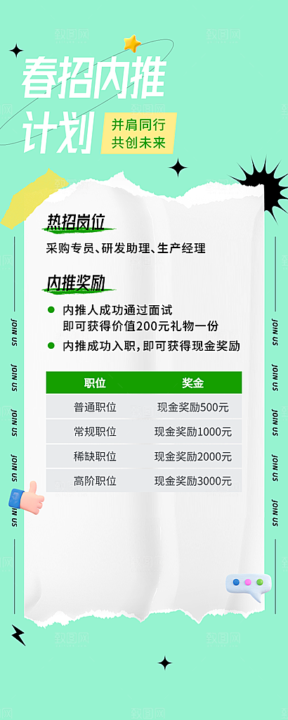 诚聘招聘活动宣传海报