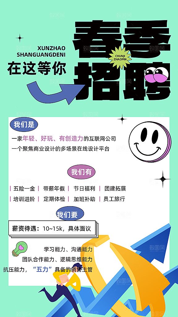 诚聘招聘活动宣传海报