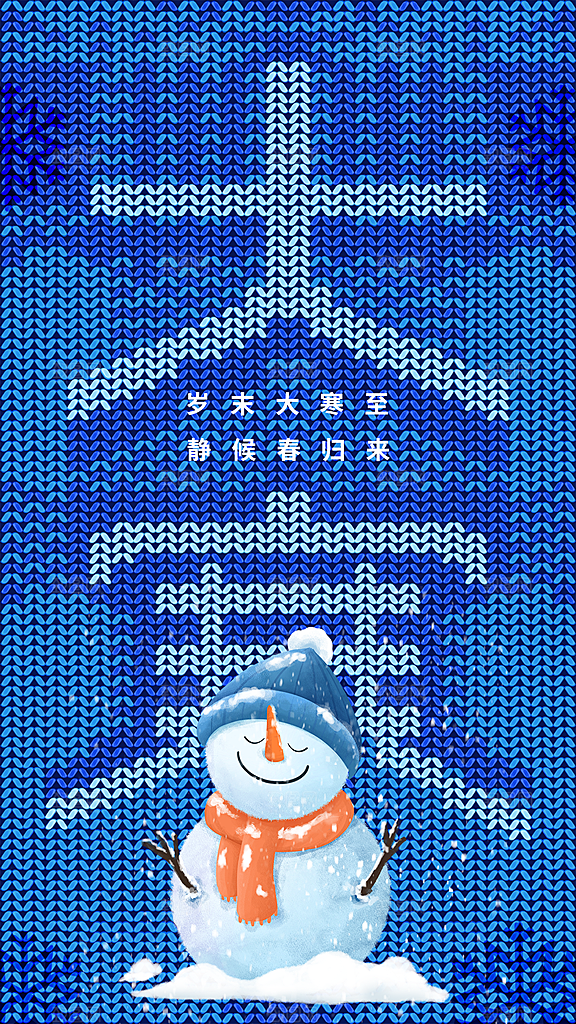 大气大寒节气宣传海报