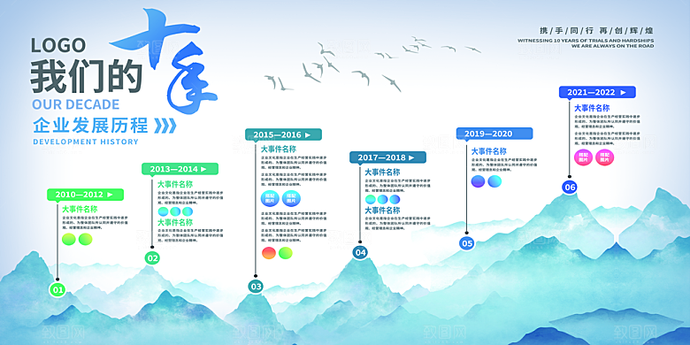 简约大气公司企业文化墙展板