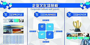 简约大气公司企业文化墙展板